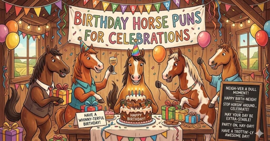 Birthday Horse Puns for Celebrations