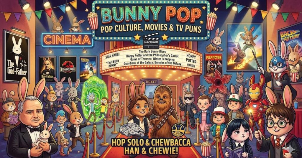 Bunny Pop Culture, Movies & TV Puns 🎬