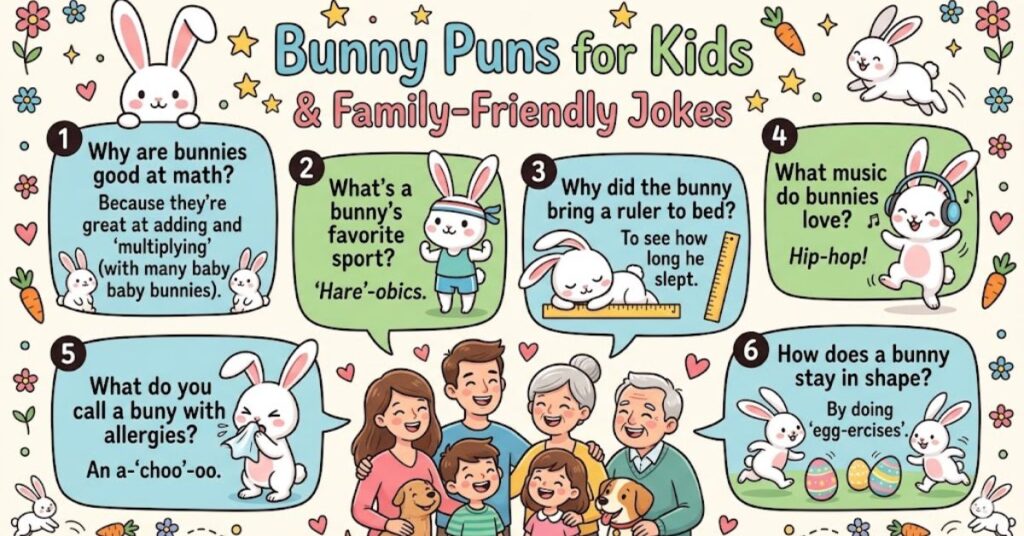 Bunny Puns for Kids & Family-Friendly Jokes 👨👩👧