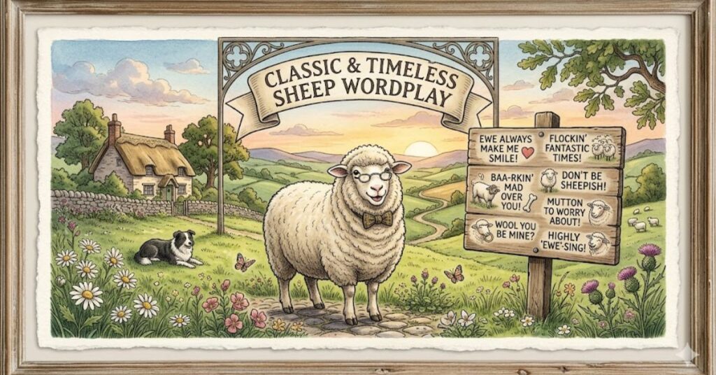 Classic & Timeless Sheep Wordplay