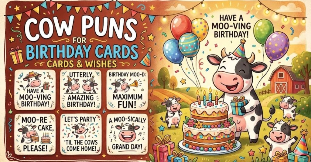 Cow Puns for Birthday Cards & Wishes