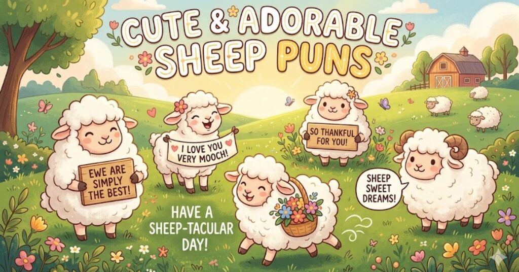 Cute & Adorable Sheep Puns