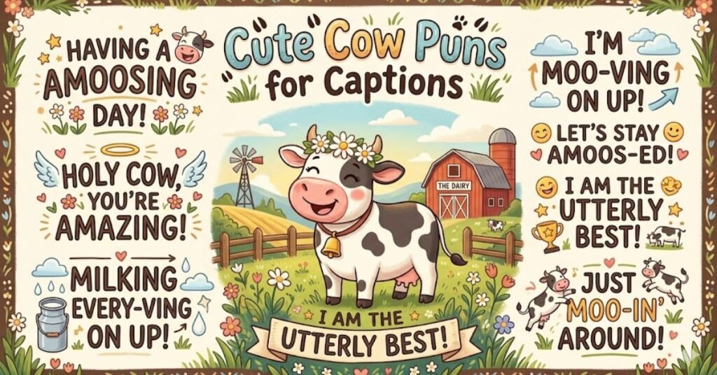 Cute Cow Puns for Captions