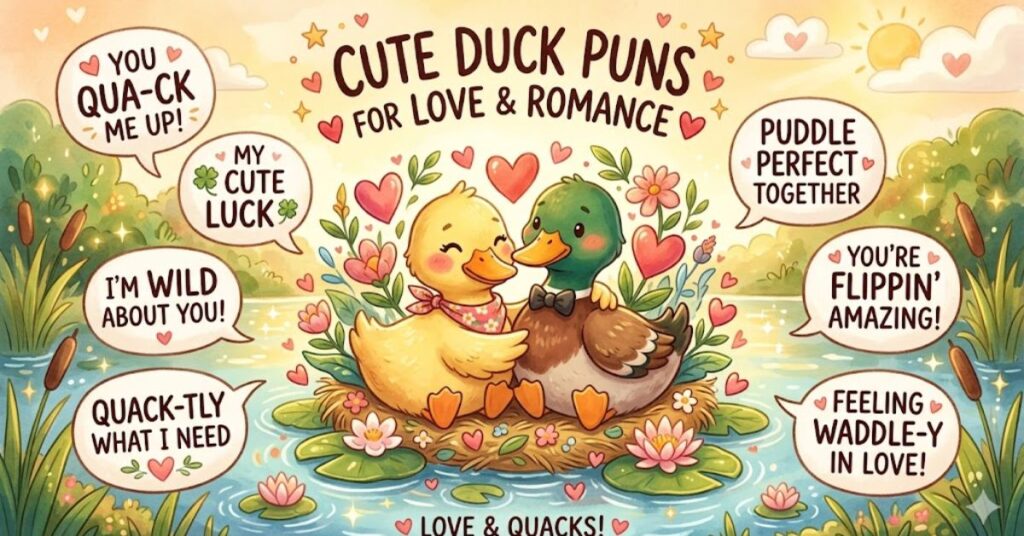 Cute Duck Puns for Love & Romance ❤️