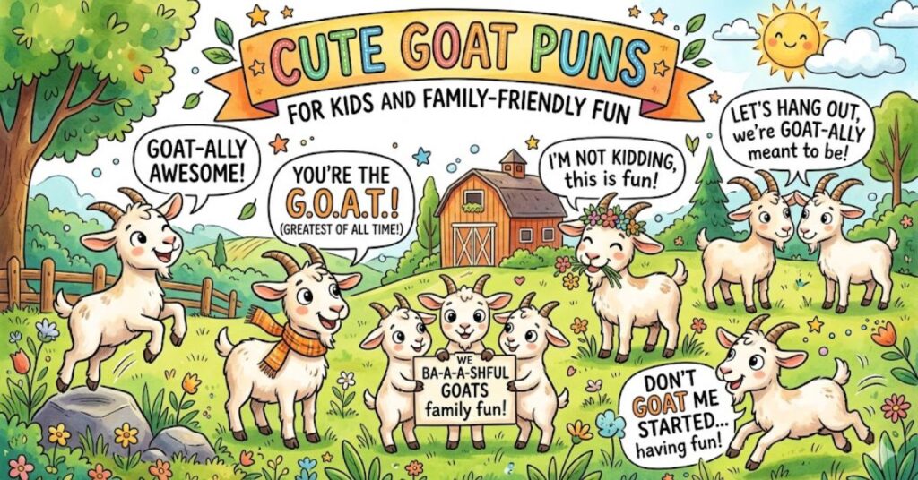 Cute Goat Puns for Kids and Family-Friendly Fun