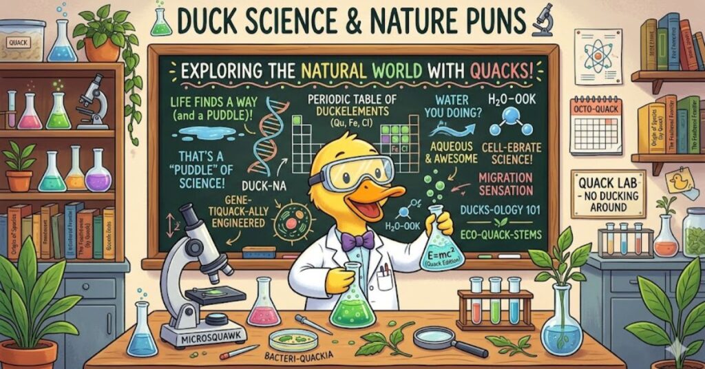 Duck Science & Nature Puns 🔬