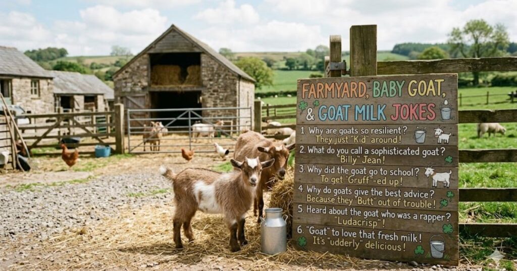 Farmyard, Baby Goat, and Goat Milk Jokes