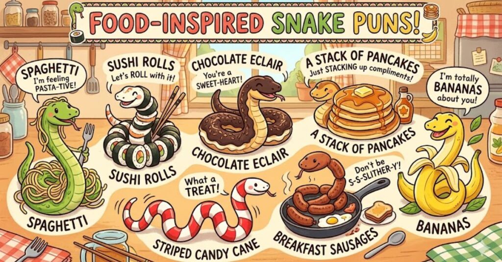 Food-Inspired Snake Puns