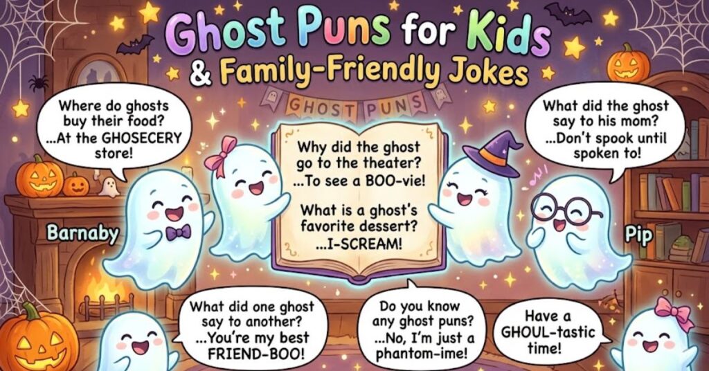 Ghost Puns for Kids & Family-Friendly Jokes