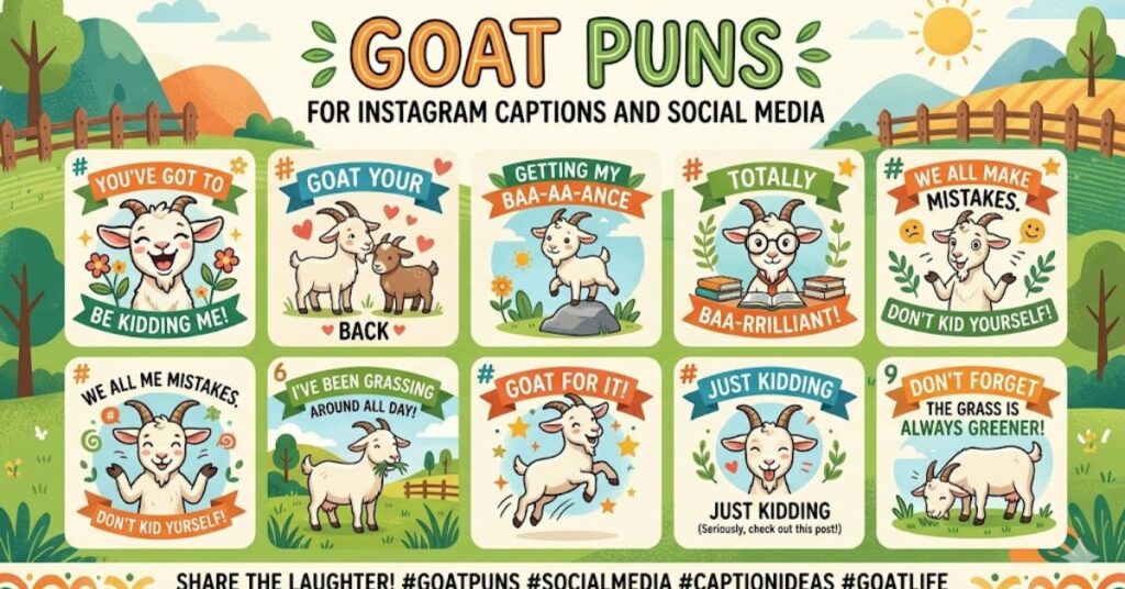 Goat Puns for Instagram Captions and Social Media