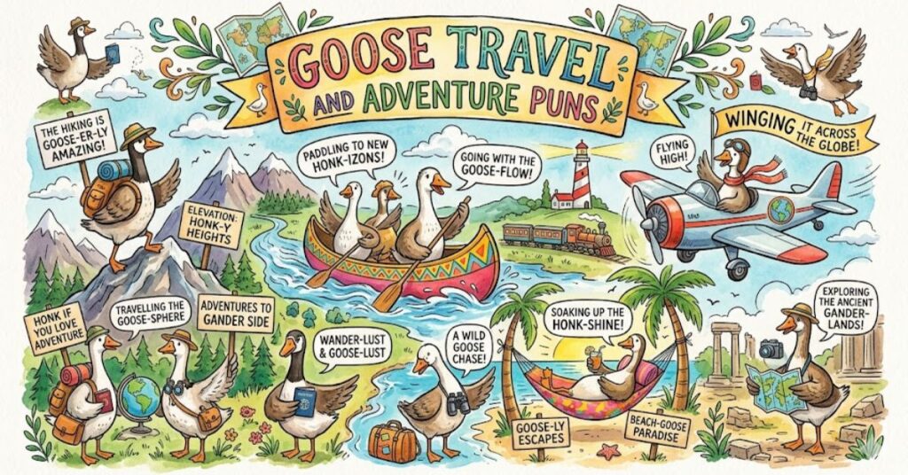 Goose Travel and Adventure Puns