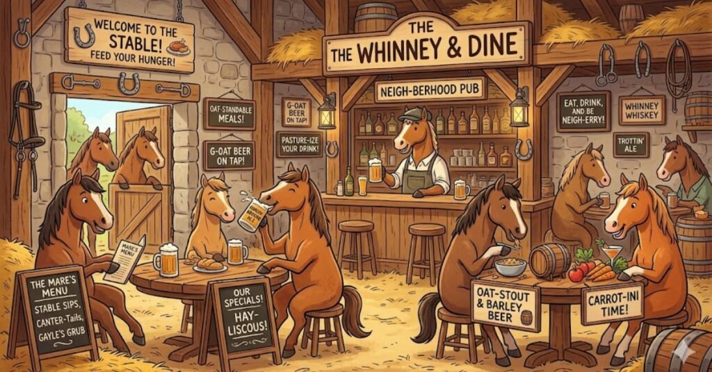 Horse Food and Drink Puns