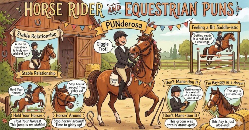 Horse Rider and Equestrian Puns