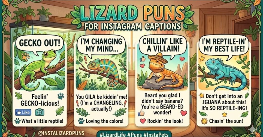 Lizard Puns For Instagram Captions