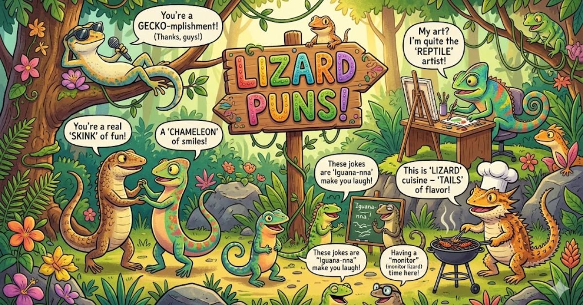 lizard puns