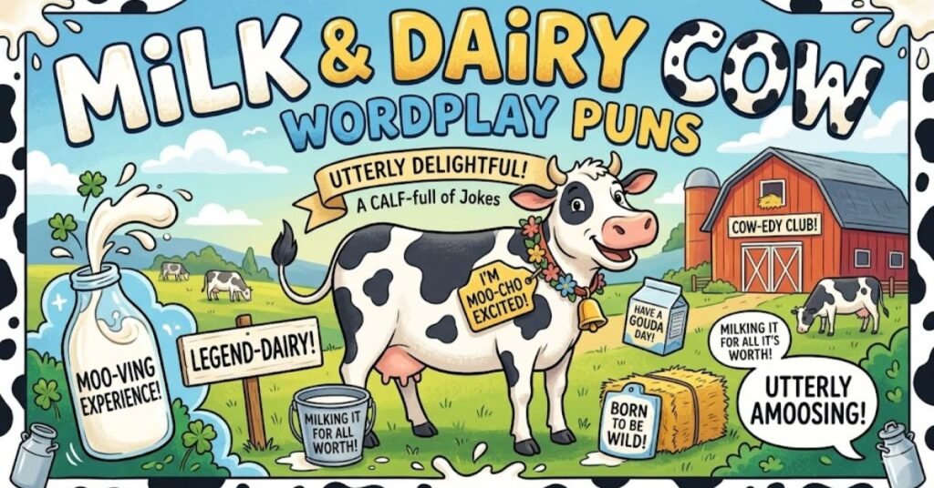 Milk and Dairy Cow Wordplay Puns