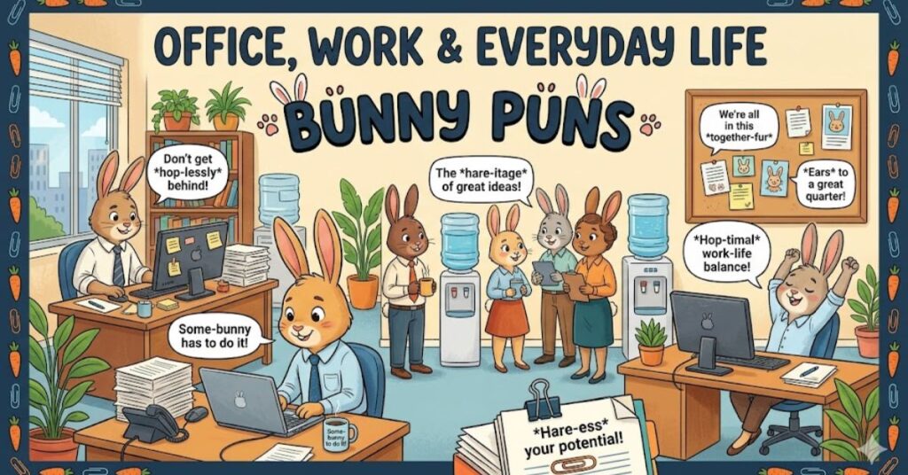 Office, Work & Everyday Life Bunny Puns 🖇️