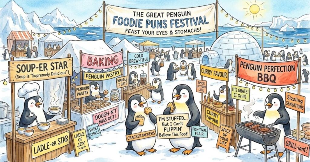 Penguin Foodie Puns