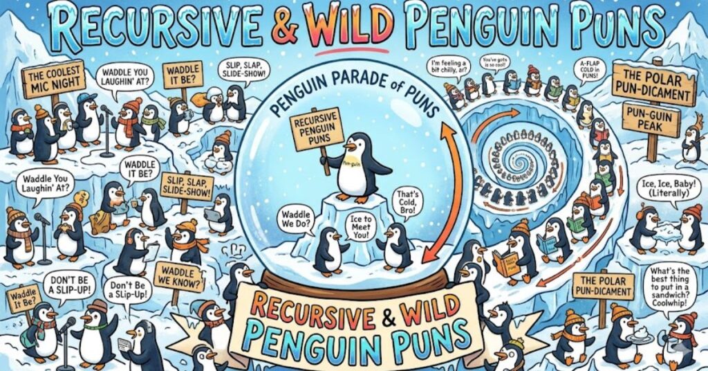 Recursive & Wild Penguin Puns