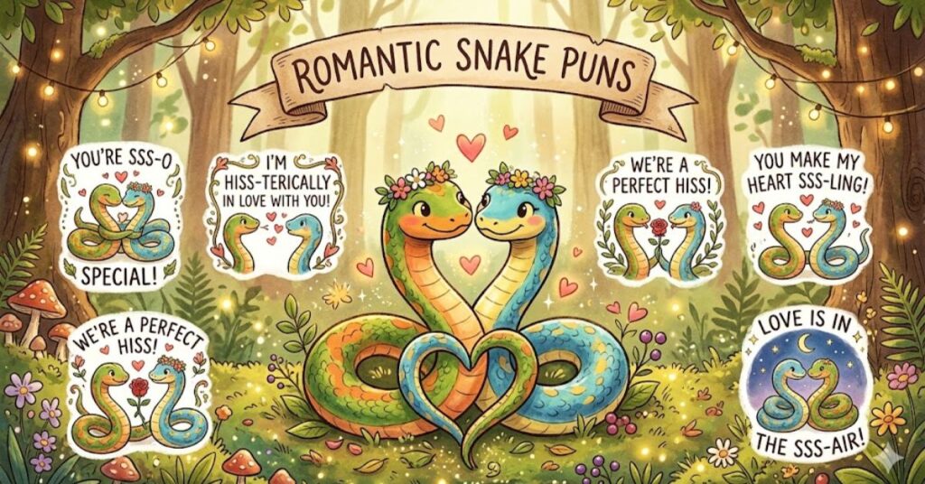 Romantic Snake Puns