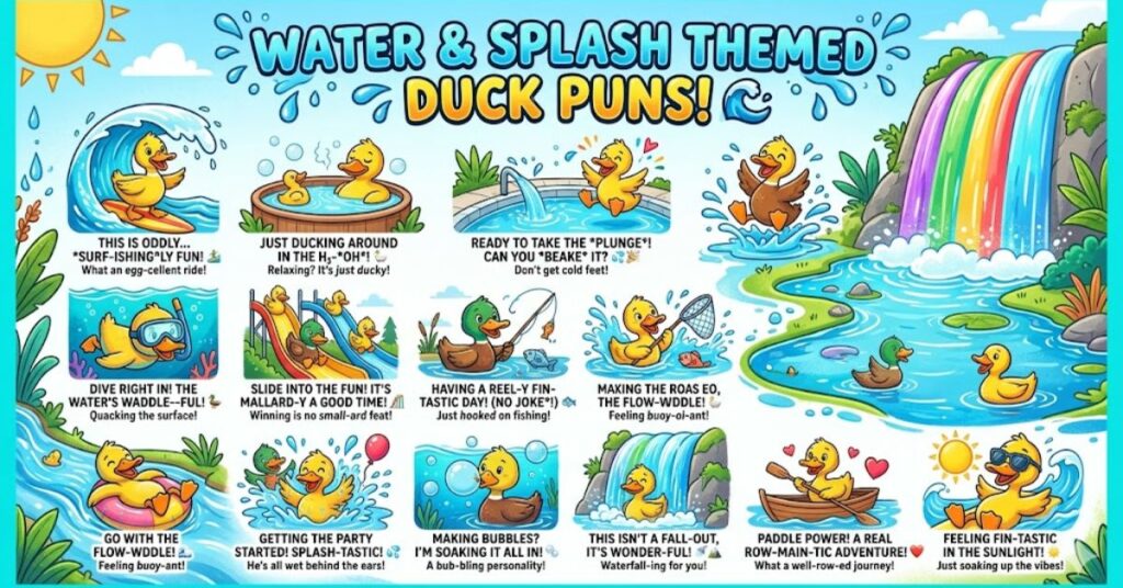 Water & Splash Themed Duck Puns 🌊