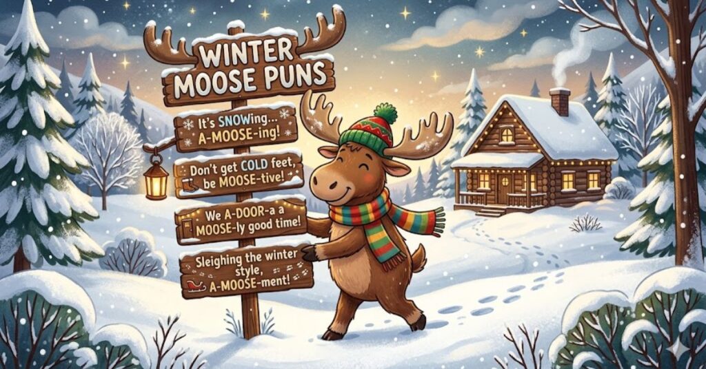 Winter Moose Puns