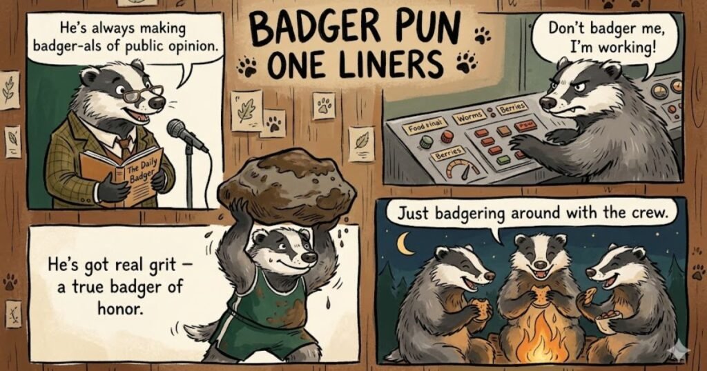 Badger Pun One Liners