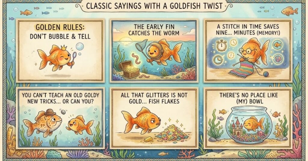 Classic Sayings But with a Goldfish Twist
