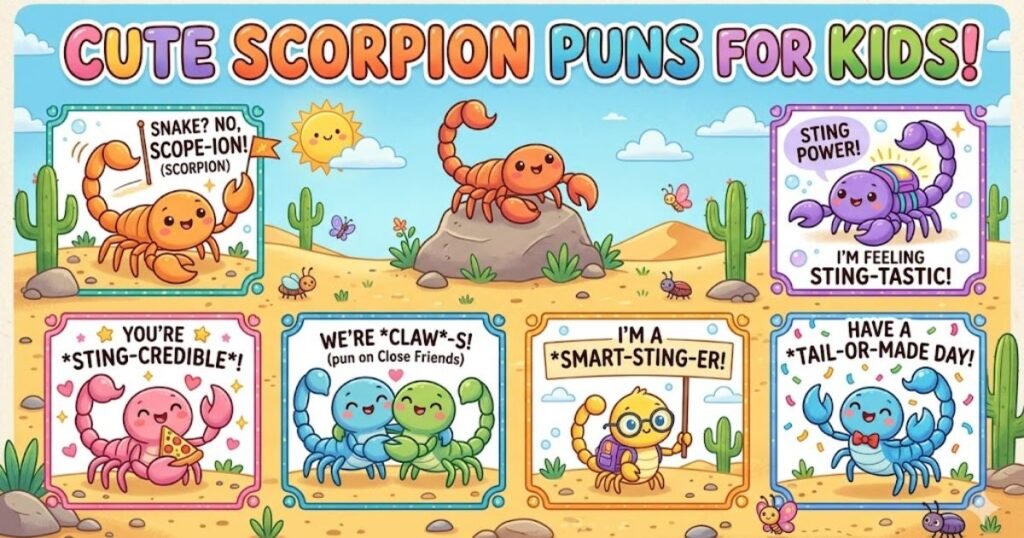 Cute Scorpion Puns for Kids