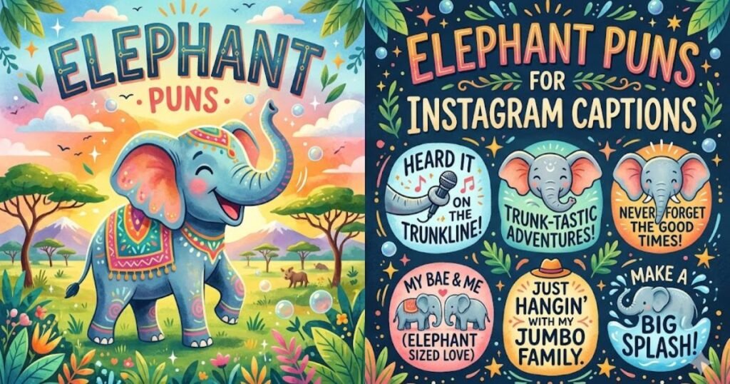 Elephant Puns for Instagram Captions