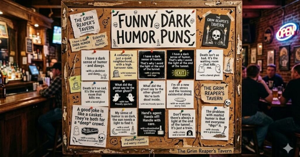Funny Dark Humor Puns for Captions