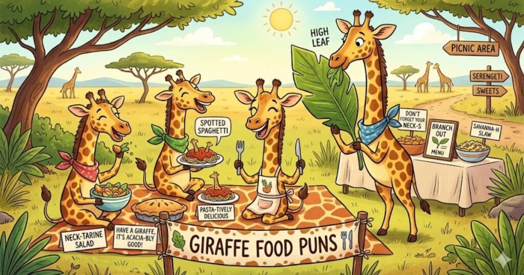 Giraffe Food Puns 🍴