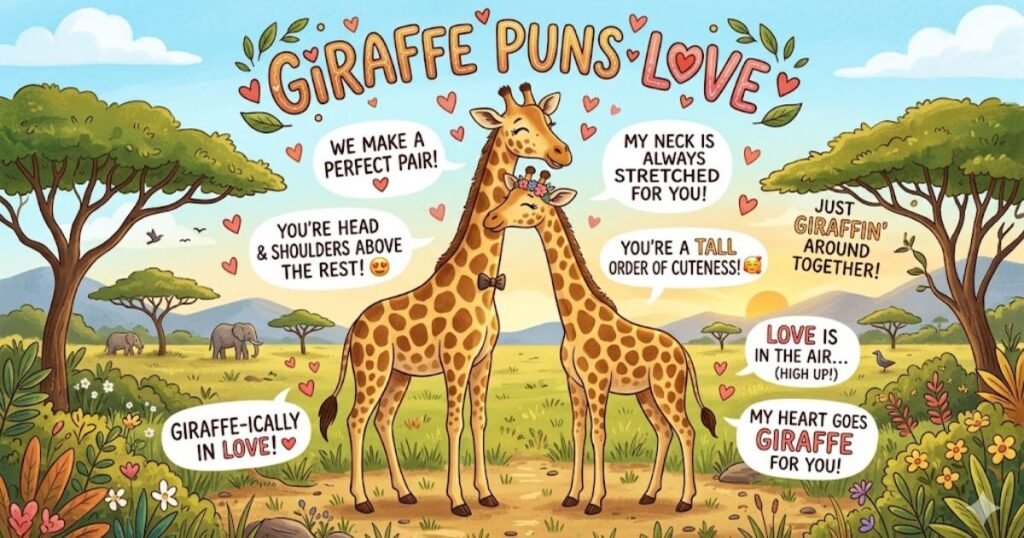 Giraffe Puns Love ❤️