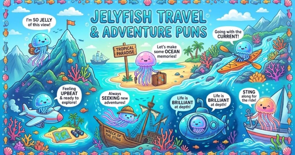 Jellyfish Travel & Adventure Puns