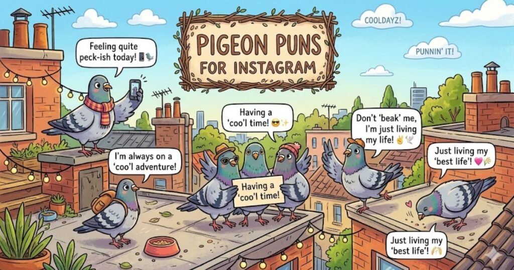 Pigeon Puns for Instagram