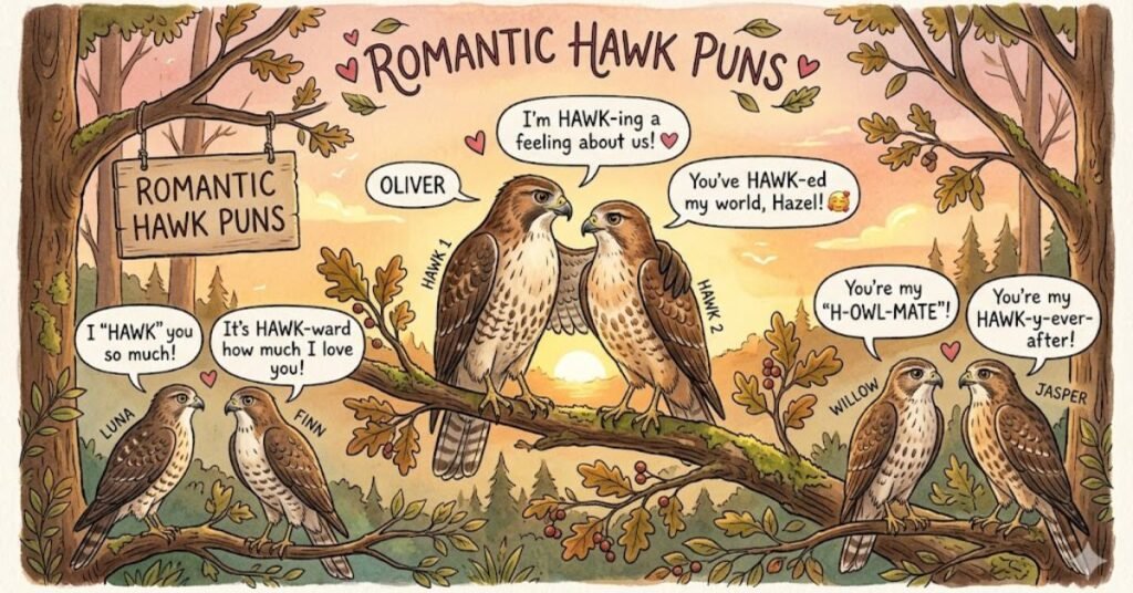 Romantic Hawk Puns