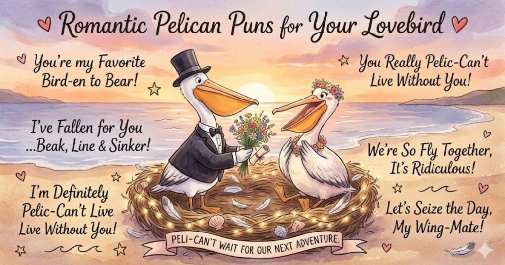 Romantic Pelican Puns for Your Lovebird 💘