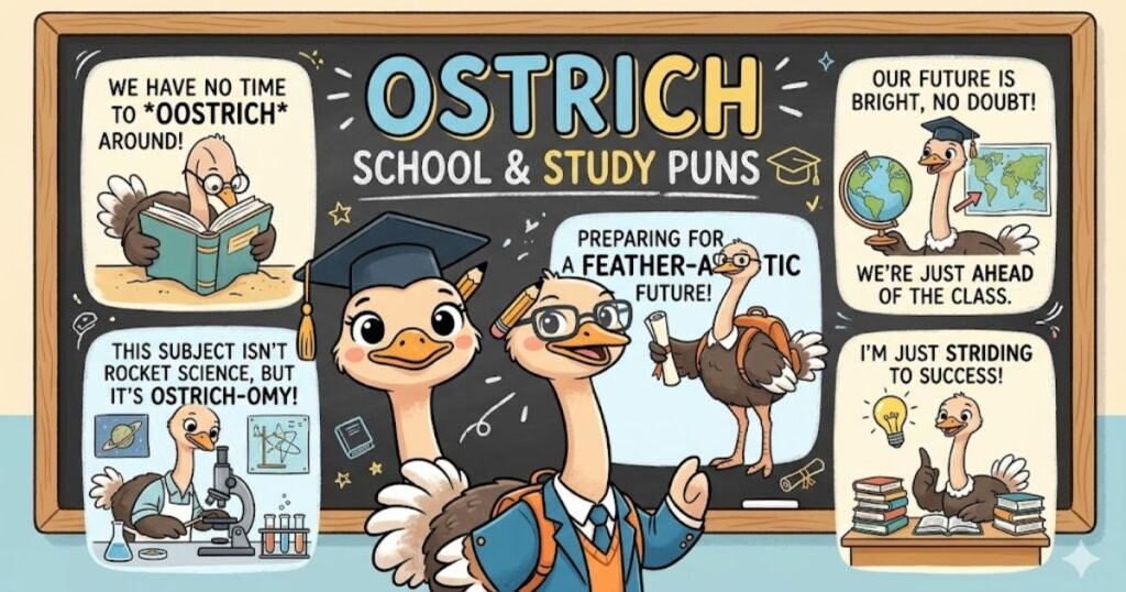 School & Study Ostrich Puns 🎓