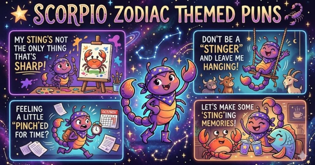 Scorpio Zodiac Themed Puns