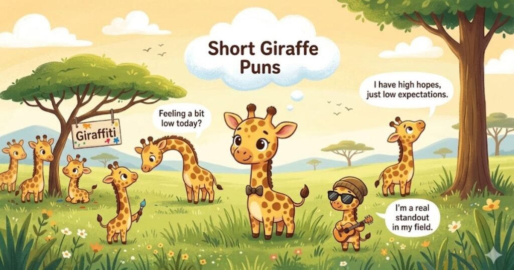 Short Giraffe Puns