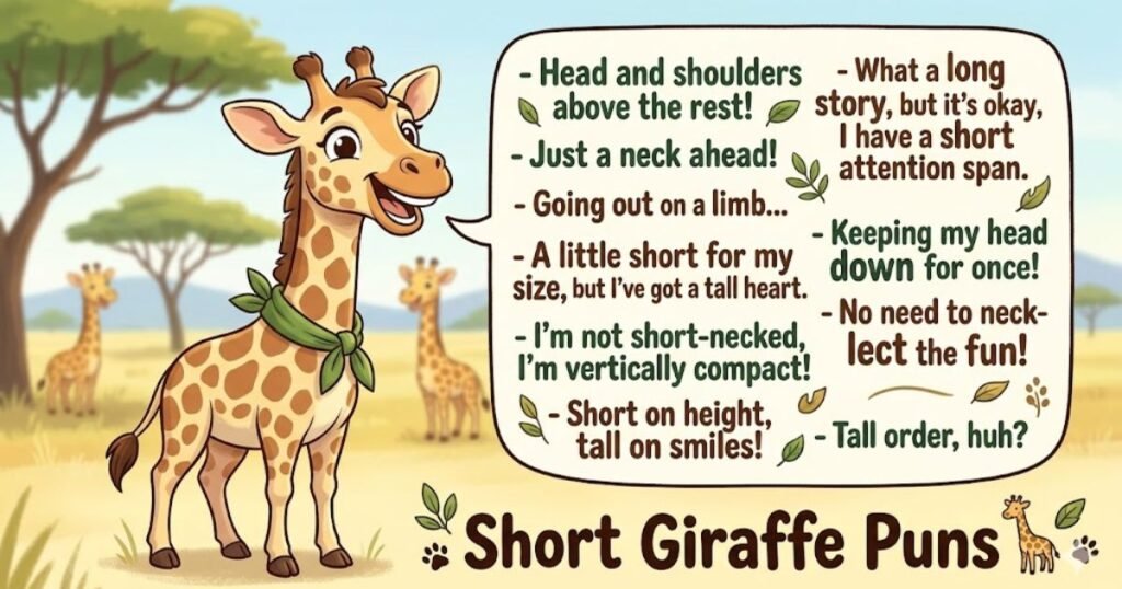 Short Giraffe Puns 🦒