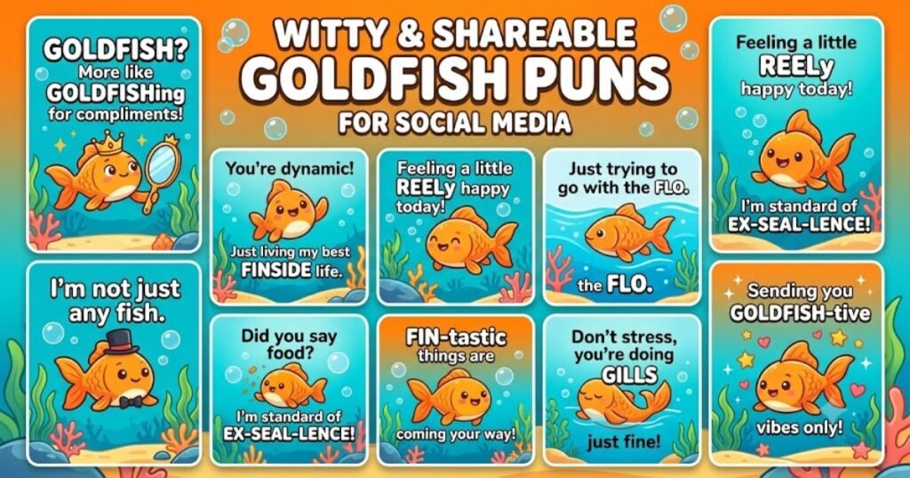 Witty & Shareable Goldfish Puns for Social Media